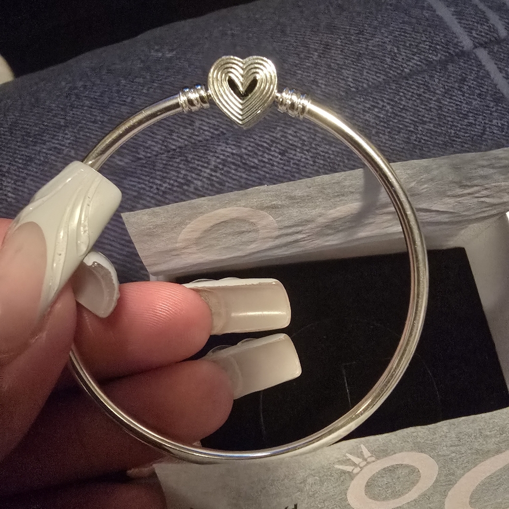 Pandora Silver Heart Charm Bracelet